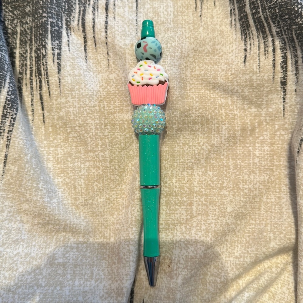 Cupcake Beaded Pen with Refill